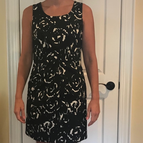 The Limited Black and White Lined Dress Size 10 - Picture 1 of 6